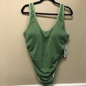 Noel Target Shimmer Green One Piece Swim Suit Size XXL NWT